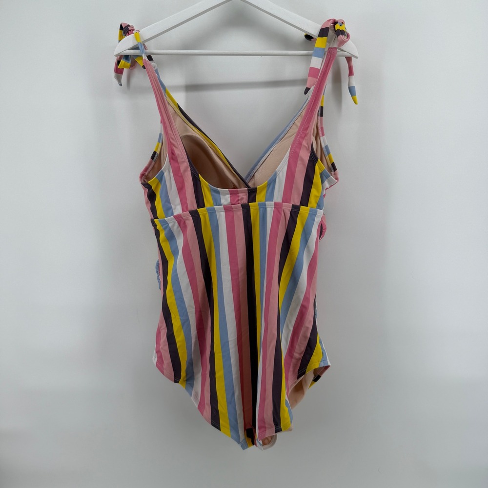 Isabel Maternity Swimsuit Striped Tie Shoulder XL Multicolor Women‎ One Piece - Picture 2 of 5